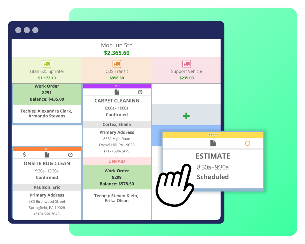 Easy scheduling for garage door repair businesses