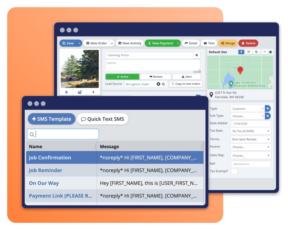 Manage your lawn care businesses customer accounts with ease in ServiceMonster