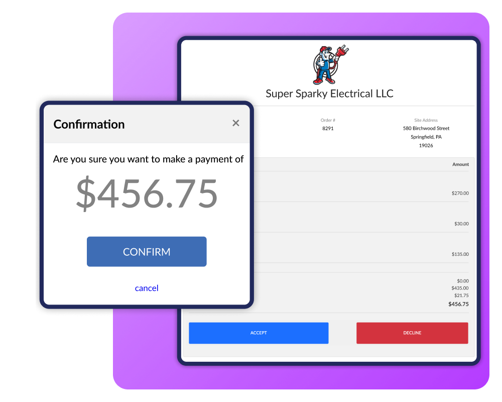 Fast online invoicing for electrical businesses