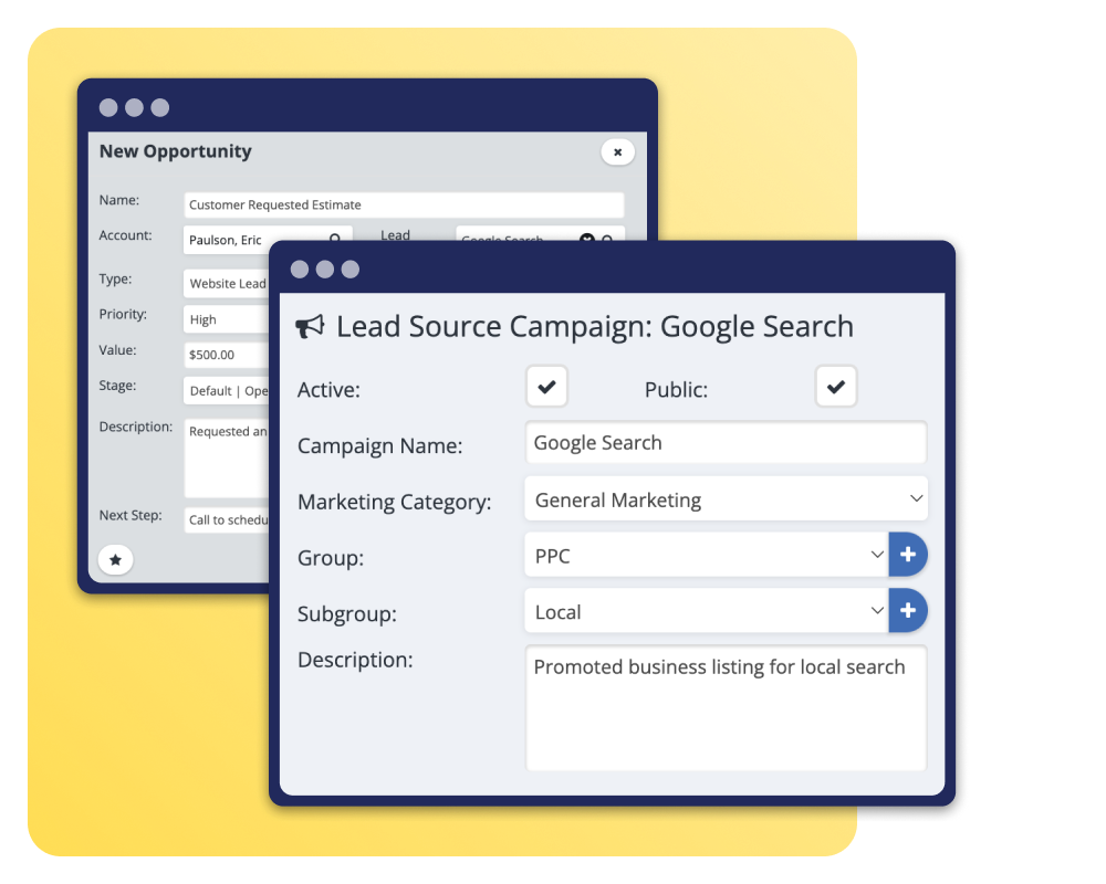 Marketing automation tools and lead source tracking for maid services