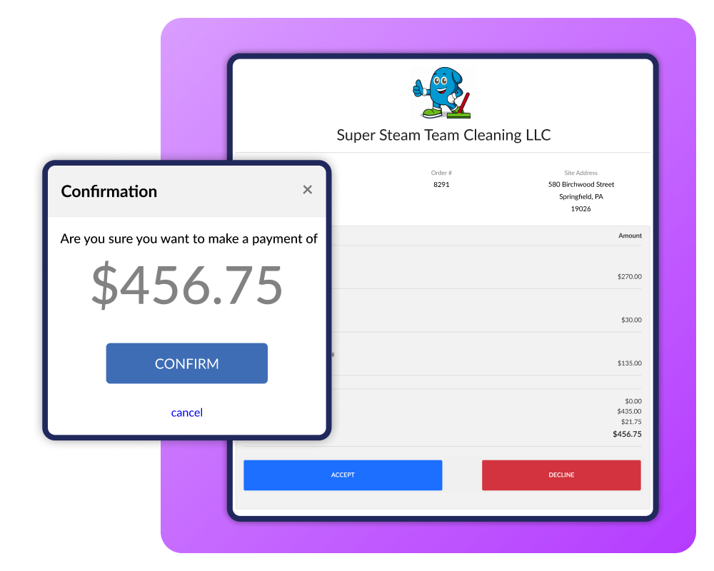 Easy online payments and professional invoicing for maid service businesses