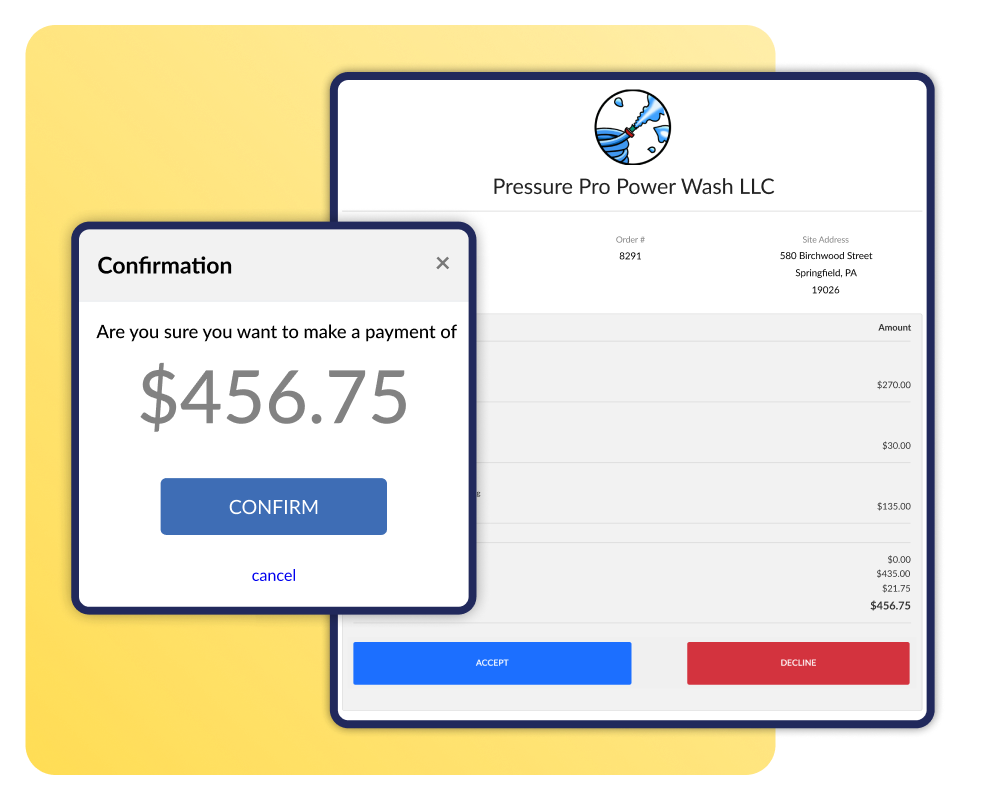 Easy online invoices for pressure washing companies 