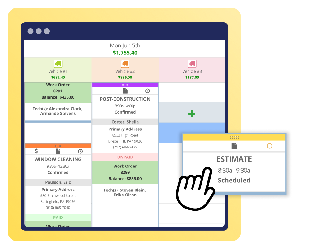 Scheduling software for window cleaning
