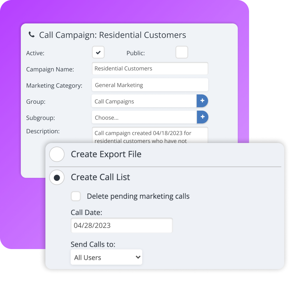 Call Campaign Process in ServiceMonster