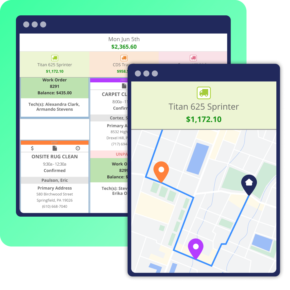 Manage your fleet of vehicles from a single schedule with multiple routes.