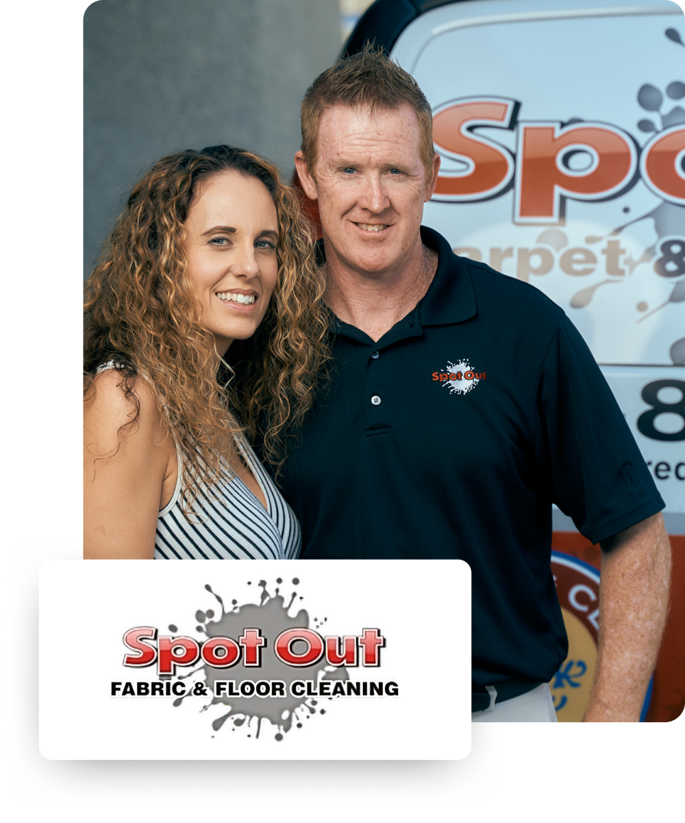 Josh and Connie of Spot Out surface and textile cleaning