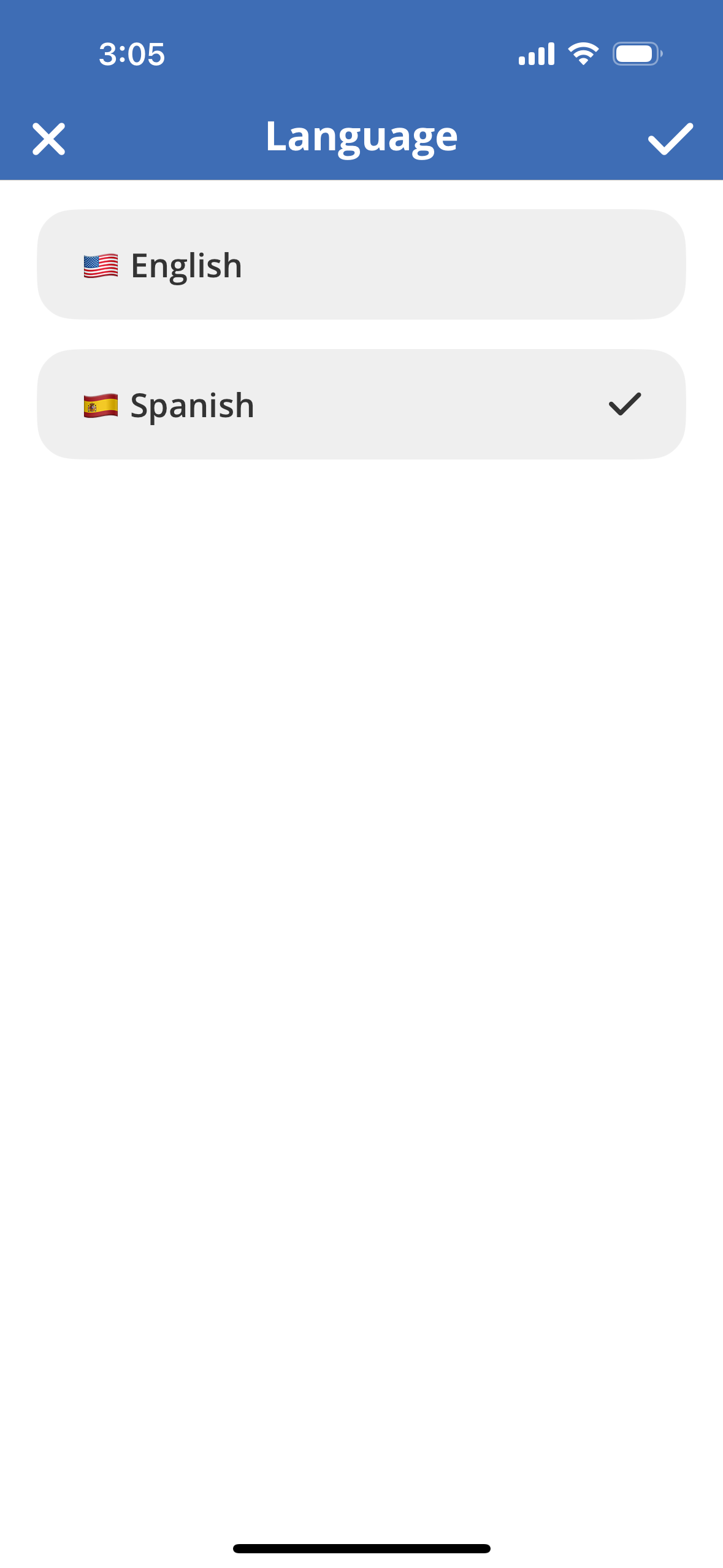 Changing App from English to Spanish